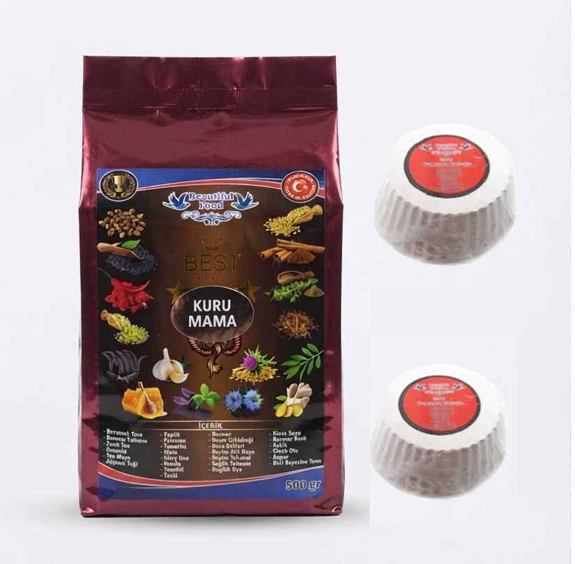 Beautiful Food Best Kuru Mama 500 gr + Kuş Gaga Taşı Seti X 2 Adet 